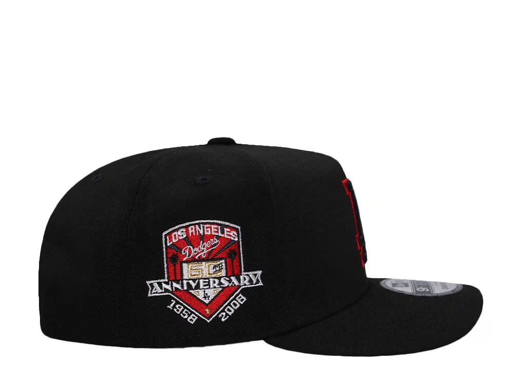 New Era Anaheim Angels 50th Anniversary Blackout Red Edition 59Fifty Fitted Hat