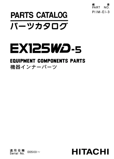 MANUAL PARTES HITACHI EX125WD-5