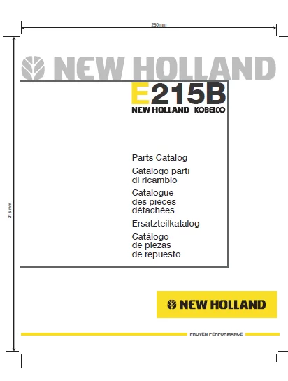 MANUAL PARTES NEW HOLLAND E215B