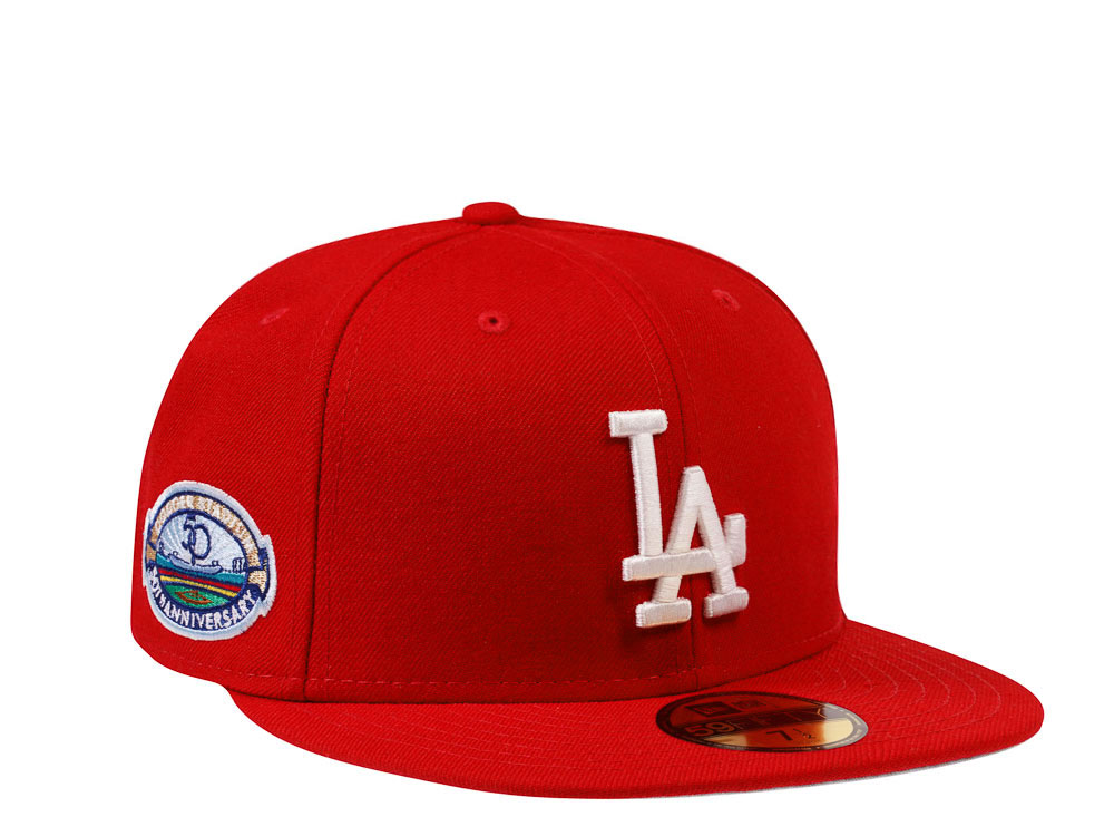 New Era Los Angeles Dodgers 50th Stadium Anniversary Red Edition 59Fifty Fitted Hat