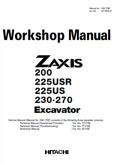 MANUAL PARTES HITACHI ZX200~270