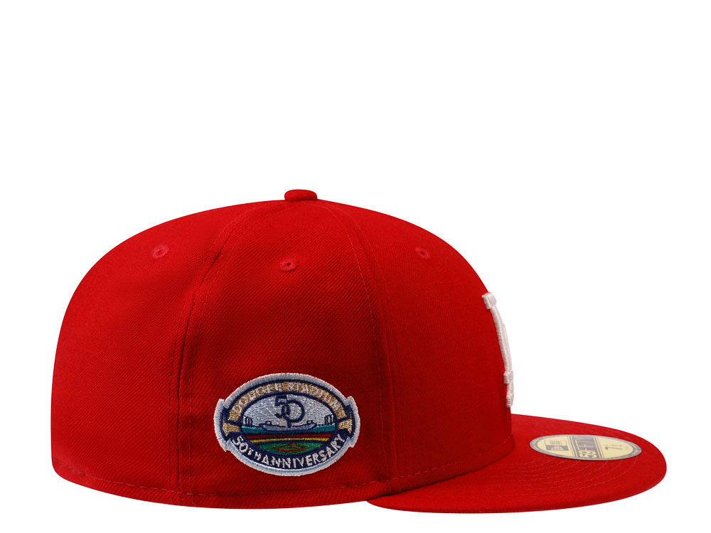 New Era Los Angeles Dodgers 50th Stadium Anniversary Red Edition 59Fifty Fitted Hat
