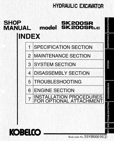 MANUAL SERVICIO EXCAVADORA KOBELCO SK200SR SK200SR(LC)