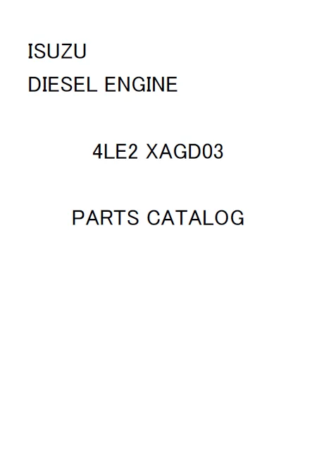 MANUAL PARTES ISUZU 4LE2 XAGD03