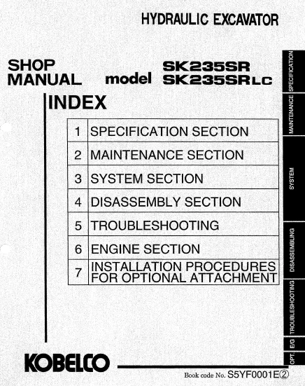 MANUAL SERVICIO EXCAVADORA KOBELCO SK235SR SK235SR(LC)
