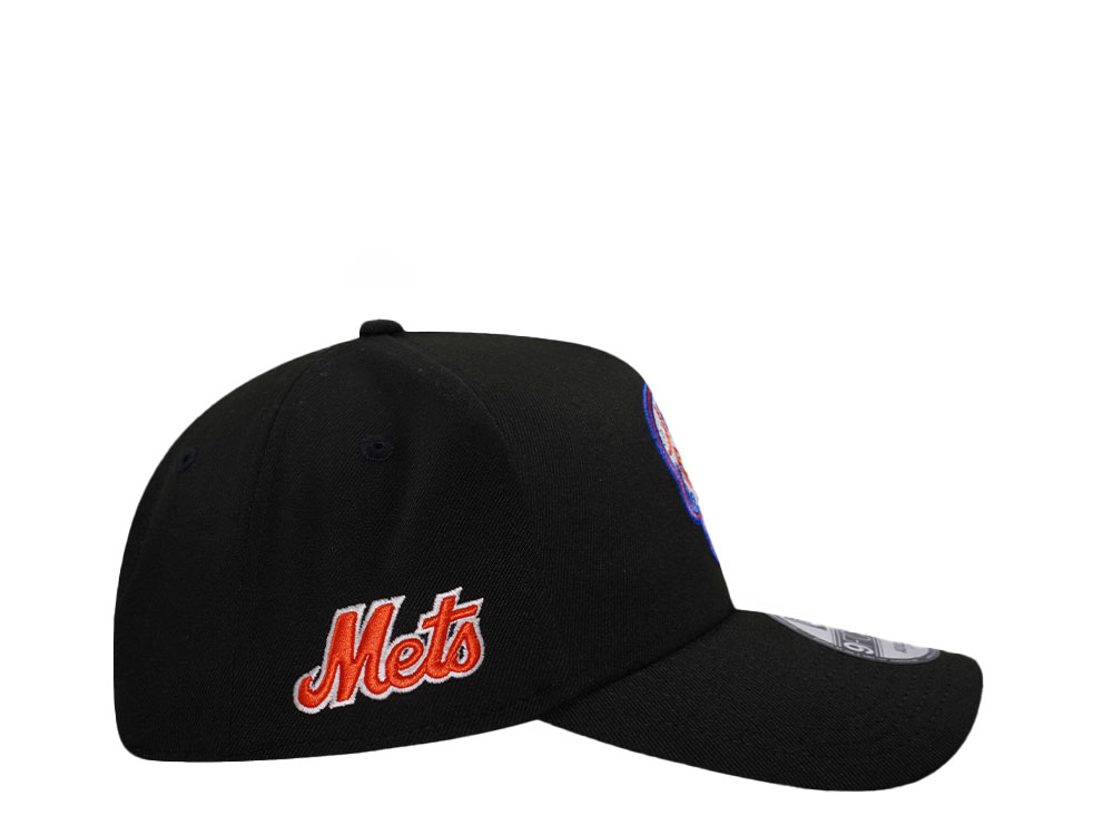 New Era New York Mets Skull Black Classic Edition 9Forty A Frame Snapback Hat