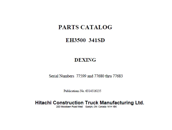 MANUAL PARTES HITACHI EH3500