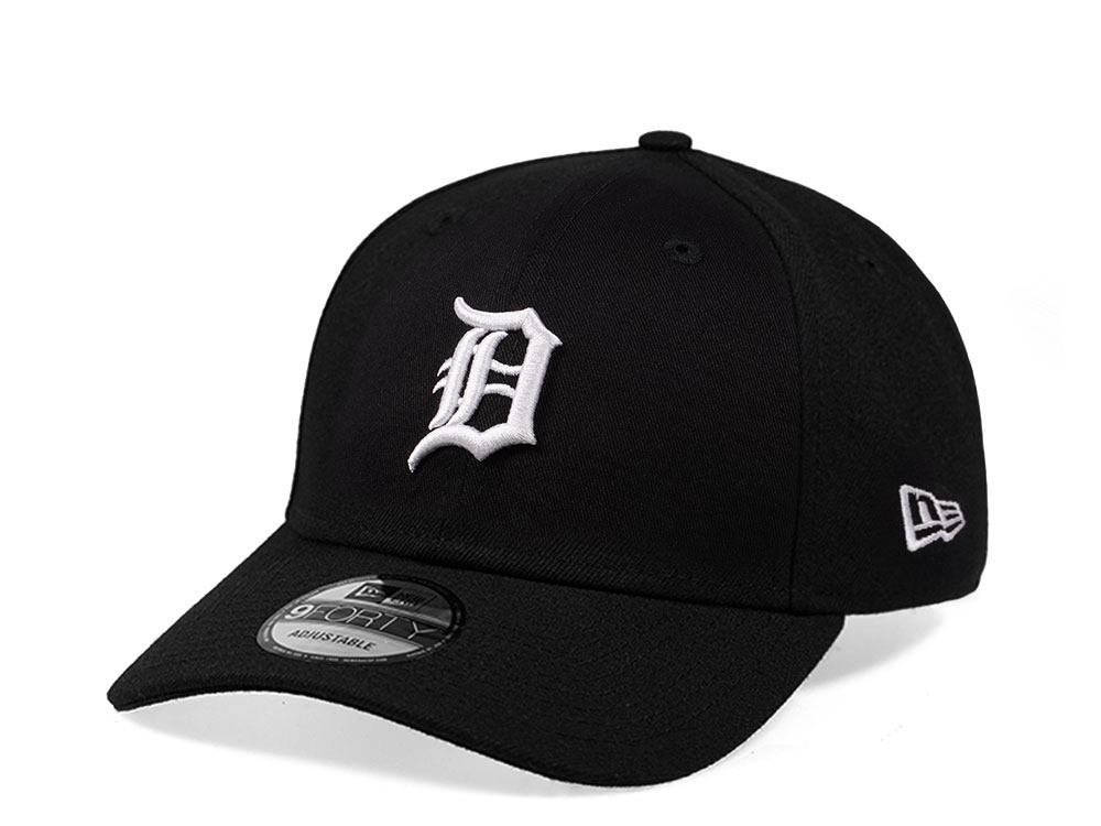 NEW ERA DETROIT TIGERS BLACK AND WHITE EDITION 9FORTY SNAPBACK HAT