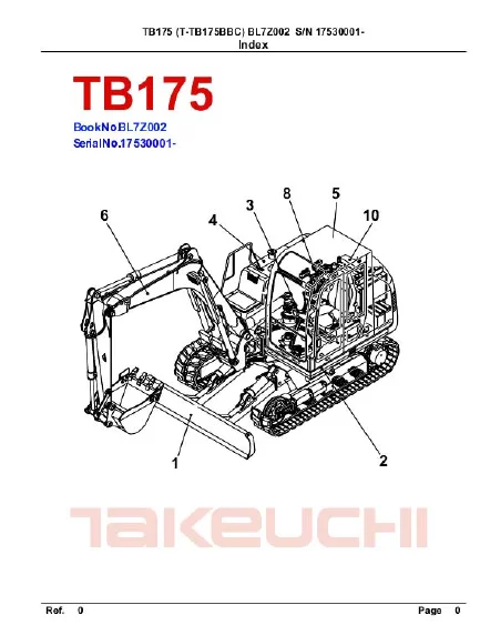 MANUAL PARTES TAKEUCHI TB175