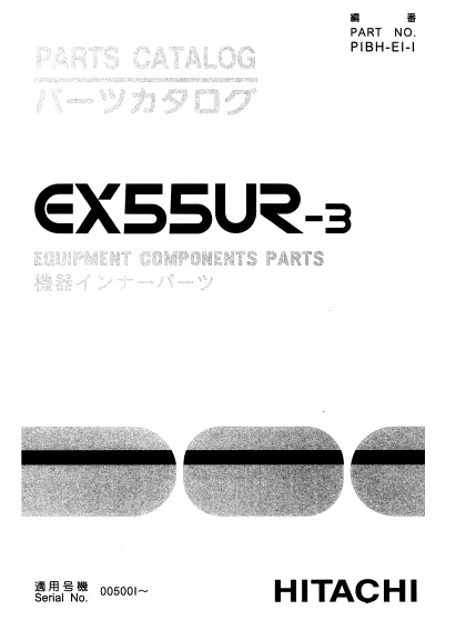 MANUAL PARTES HITACHI EX55UR-3