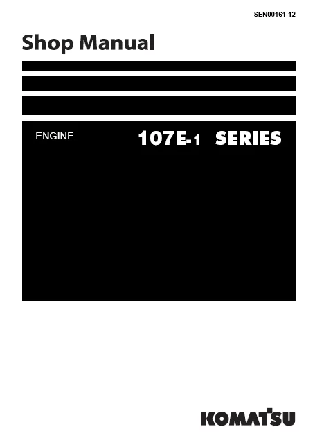 MANUAL SERVICIO KOMATSU ENGINE SHOP MANUAL 107E-1 SERIES DIESEL ENGINE