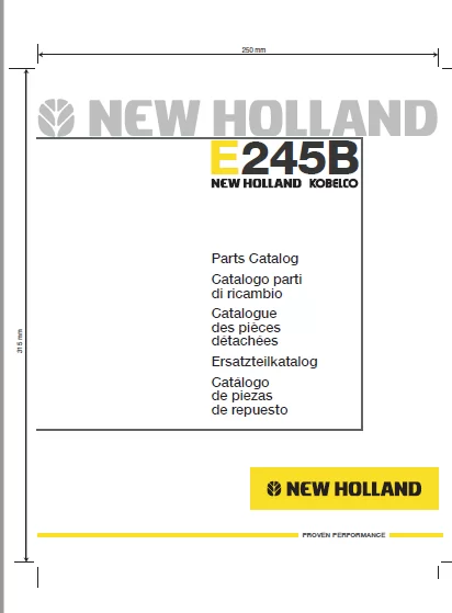MANUAL PARTES NEW HOLLAND E245B