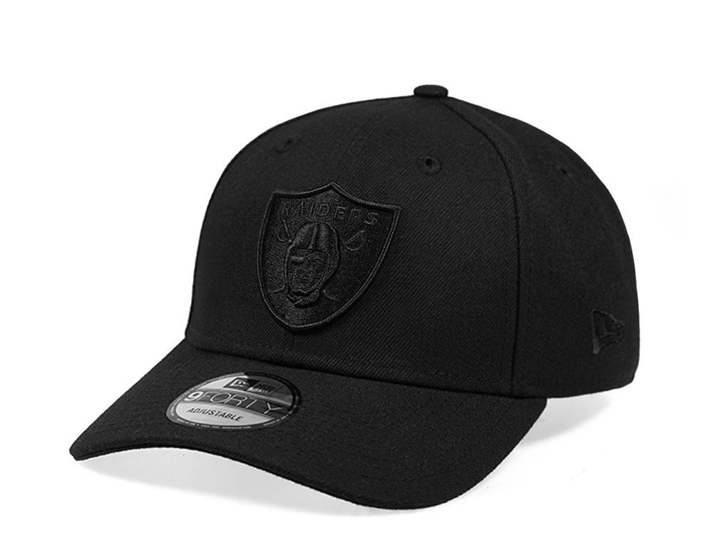 New Era Las Vegas Raiders All Black 9Forty Strapback Hat
