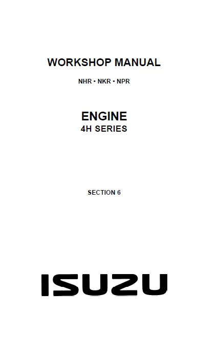 MANUAL SERVICIO ISUZU NHR – NKR – NPR – NQR – NPS