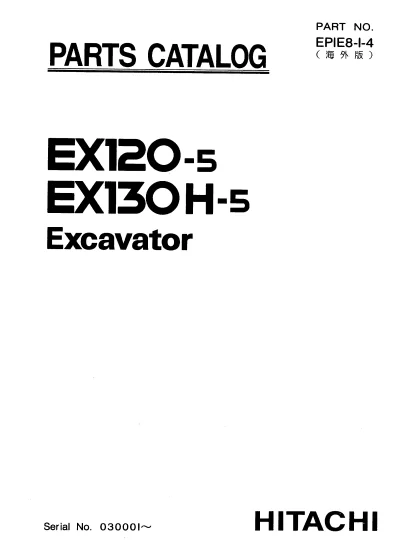 MANUAL PARTES HITACHI EX120-5~