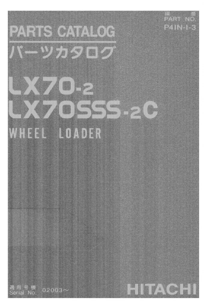 MANUAL PARTES HITACHI LX70-2 LX70SSS-2C