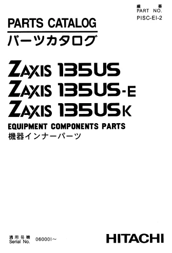 MANUAL PARTES HITACHI ZX135US(E,K)