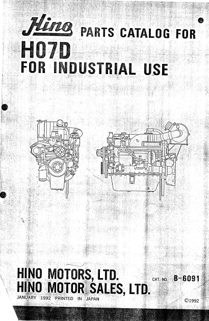 MANUAL PARTES HINO H07_HID MOTOR