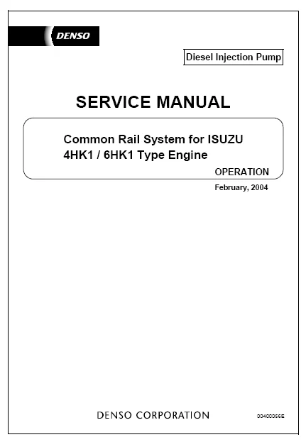 Manual De Servicio Bomba De Inyección ISUZU 4HK1 - 6HK1