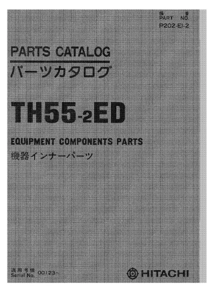 MANUAL PARTES HITACHI TH55-2