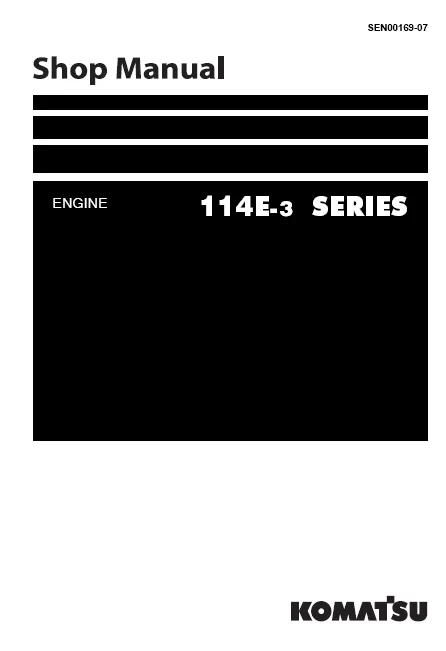 MANUAL SERVICIO KOMATSU ENGINE SHOP MANUAL 114E-3 SERIES DIESEL ENGINE