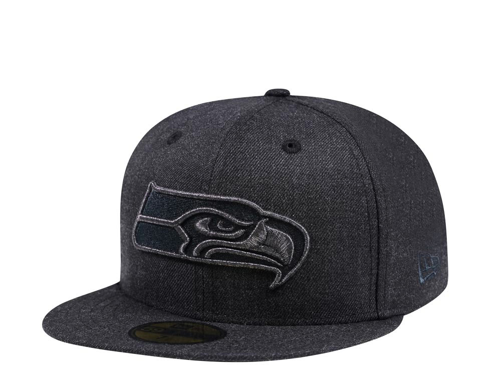 New Era Seattle Seahawks Heather Black Edition 59Fifty Fitted Hat