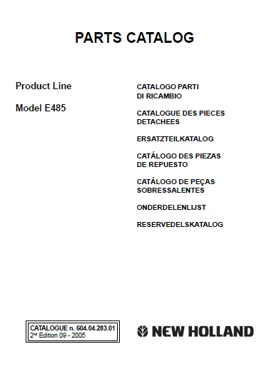 MANUAL PARTES NEW HOLLAND E485