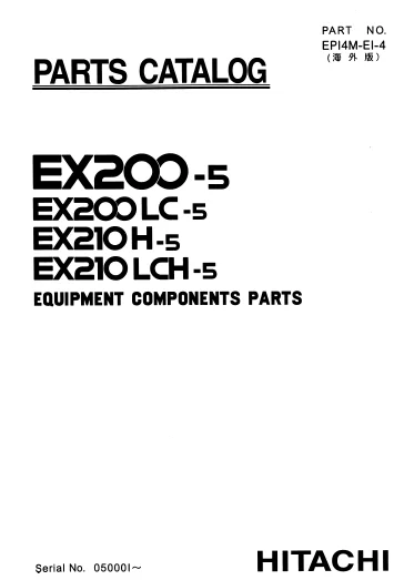 MANUAL PARTES HITACHI EX200-5LC
