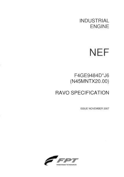 MANUAL PARTES IVECO F4GE9484D*J6 / N45MNTX20.00