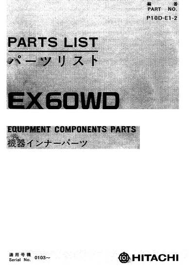 MANUAL PARTES HITACHI EX60WD
