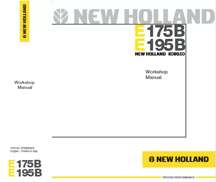 MANUAL SERVICIO SHOP MANUAL E175B E195B NEW HOLLAND