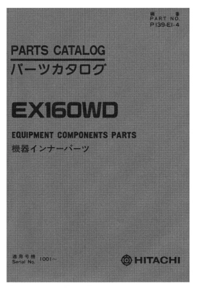 MANUAL PARTES HITACHI EX160WD