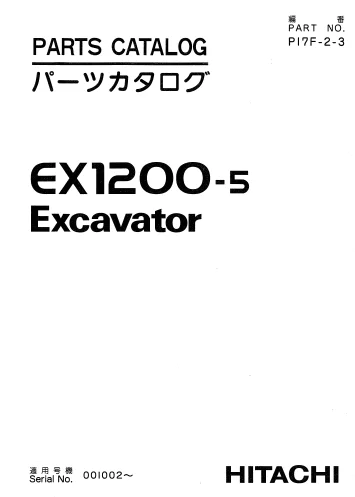 MANUAL PARTES HITACHI EX1200-5
