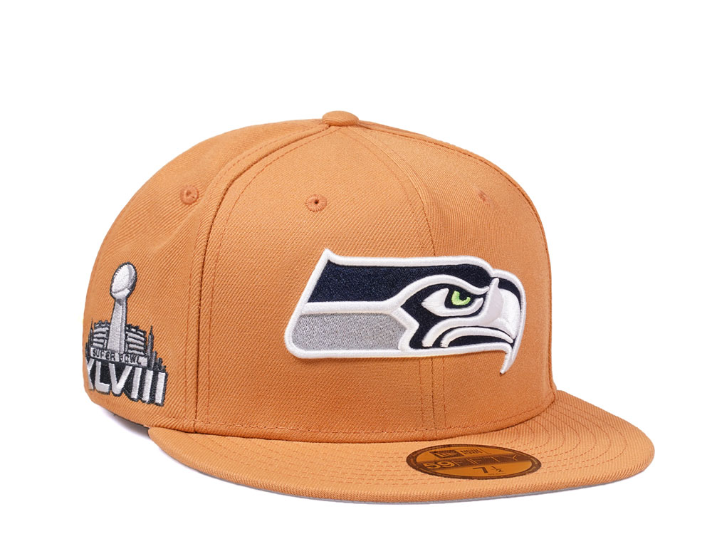 New Era Seattle Seahawks Super Bowl XLVIII Golden Memories Collection 59Fifty Fitted Hat